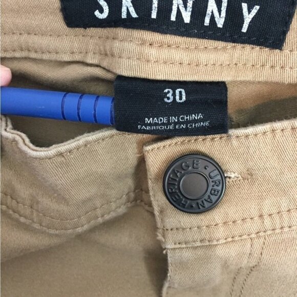 Urban Heritage Skinny Fit Jeans Womens 30 Brown Cotton Spandex Mid Rise Pants - Picture 6 of 7